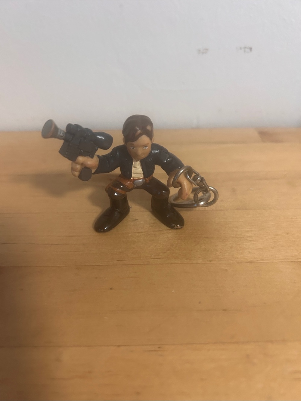 Star Wars Han Solo  blaster Action Figure vintage Keychain - Brown and Black